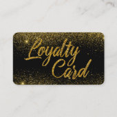 金ゴールドのグリッターのきらめくの塵 ロイヤリティカード (正面)