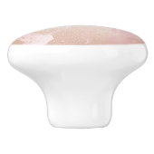 金ゴールドのグリッターのしぶきが付いているRosegoldの赤面の大理石 セラミックノブ (側面)