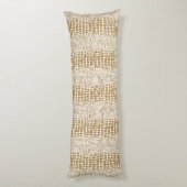 金ゴールドのグリッターのわにプリント ボディピロー (裏面 (縦))