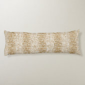 金ゴールドのグリッターのわにプリント ボディピロー (裏面)