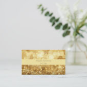 金ゴールドのグリッターのエレガントな専門の名刺 名刺 (スタンド正面)