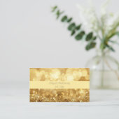 金ゴールドのグリッターのエレガントな専門の名刺 名刺 (スタンド正面)