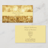 金ゴールドのグリッターのエレガントな専門の名刺 名刺 (正面/裏面)