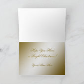 金ゴールドのグリッターのクリスマスオーナメント シーズンカード (内部)