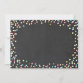 金ゴールドのグリッターのサンキューカードの紙吹雪のピンクの青 サンキューカード (裏面)