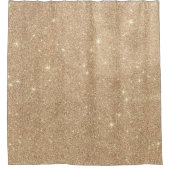 金ゴールドのグリッターのシックで魅力的な輝き シャワーカーテン (正面)