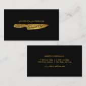 金ゴールドのグリッターのナイフの名刺 名刺 (正面/裏面)