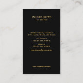 金ゴールドのグリッターのハイヒールの靴の名刺 名刺 (裏面)