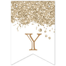 金ゴールドのグリッターのハッピーバースデーのお祝いの結婚式