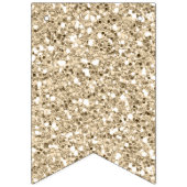 金ゴールドのグリッターのハッピーバースデーのお祝いの結婚式 バンティングフラッグ (第1の旗)