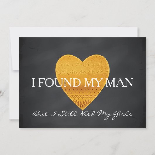 金ゴールドのグリッターのハートはです私の新婦付添人決定します 招待状 (正面)