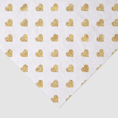 金ゴールドのグリッターのハート 薄葉紙 (詳細)