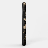 金ゴールドのグリッターのハート Case-Mate iPhoneケース (裏面/右)