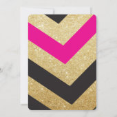 金ゴールドのグリッターのパイナップルシックな誕生会の招待 招待状 (裏面)