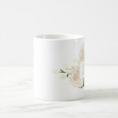 金ゴールドのグリッターのマグを持つ美しい水彩画のバラ コーヒーマグカップ (中央)