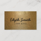 金ゴールドのグリッターのマスカラかまつげの名刺 名刺 (裏面)