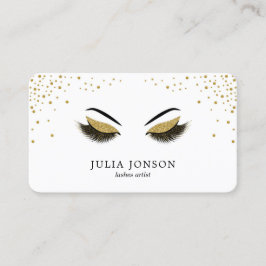 金ゴールドのグリッターのメーキャップアーティストが付いているモダンな鞭 名刺