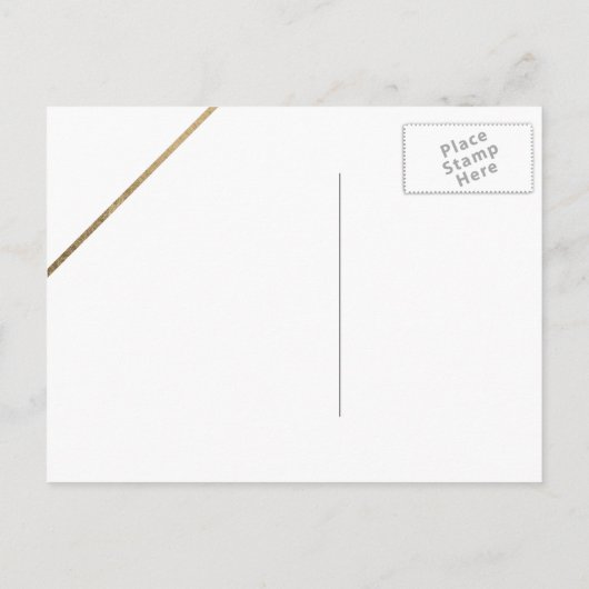 金ゴールドのグリッターの原稿の黒の金属保存日付 案内ポストカード (裏面)