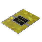 金ゴールドのグリッターの来客名簿 ノートブック (左側)