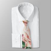 金ゴールドのグリッターの水彩画のバラは縞で飾ります ネクタイ (タイ)