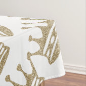 金ゴールドのグリッターの王冠 テーブルクロス (インサイチュ)