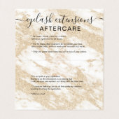 金ゴールドのグリッターの白い大理石の粋な目のアフターケア 名刺 (内部フラット)