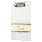 金ゴールドのグリッターの紙吹雪の名前-クリップボード クリップボード (左)