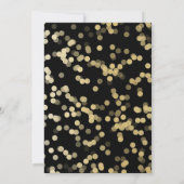 金ゴールドのグリッターの紙吹雪の結婚式 招待状 (裏面)