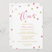 金ゴールドのグリッターの紙吹雪の誕生日の招待状 招待状 (正面/裏面)