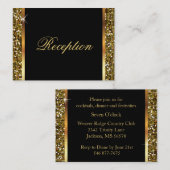 金ゴールドのグリッターの紙吹雪 エンクロージャーカード (正面/裏面)