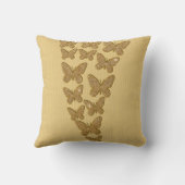 金ゴールドのグリッターの蝶 クッション (裏面)
