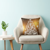 金ゴールドのグリッターの装飾的なメリークリスマスの木 クッション (椅子)