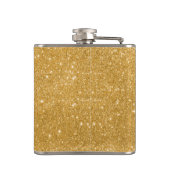 金ゴールドのグリッターの輝き フラスク (裏面)