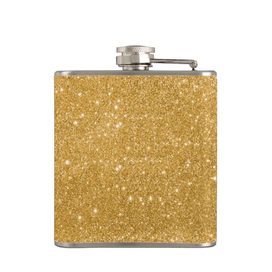 金ゴールドのグリッターの輝き フラスク (裏面)