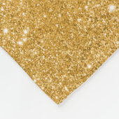 金ゴールドのグリッターの輝き フリースブランケット (角)