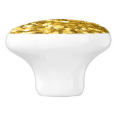 金ゴールドのグリッターの陶磁器のノブ セラミックノブ (側面)