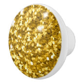 金ゴールドのグリッターの陶磁器のノブ セラミックノブ (右)