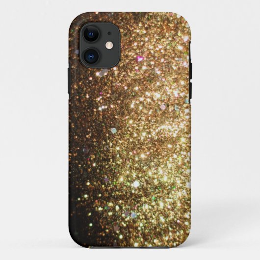 金ゴールドのグリッターのiPhoneのクリスマスの場合 Case-Mate iPhoneケース (裏面)