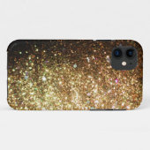 金ゴールドのグリッターのiPhoneのクリスマスの場合 Case-Mate iPhoneケース (裏面(横))