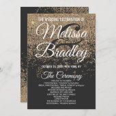 金ゴールドのグリッターは黒いプログラム光っています プログラム (正面/裏面)