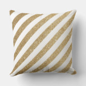 金ゴールドのグリッター及びピンクの《写真》ぼけ味のきらめくの大きい枕 クッション (裏面)