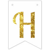 金ゴールドのグリッター30thBirthday/Anniversaryのパーティーの旗 バンティングフラッグ (第3の旗)