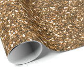 金ゴールドのグリッター ラッピングペーパー (ロールコーナー)