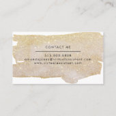 金ゴールドのグリッター 名刺 (裏面)