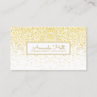 金ゴールドのグリッター 名刺