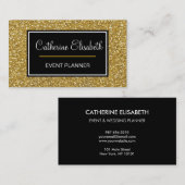 金ゴールドのグリッター、輝きは、サイドビジネスカードを倍増します 名刺 (正面/裏面)