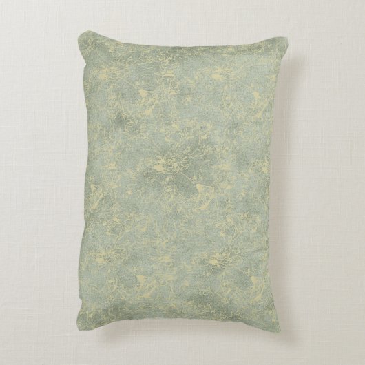 金ゴールドのグリーンオリーブのヴィンテージのスタイルの装飾用クッション アクセントクッション (裏面(縦))
