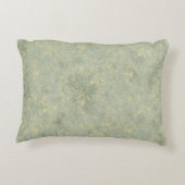 金ゴールドのグリーンオリーブのヴィンテージのスタイルの装飾用クッション アクセントクッション (裏面)