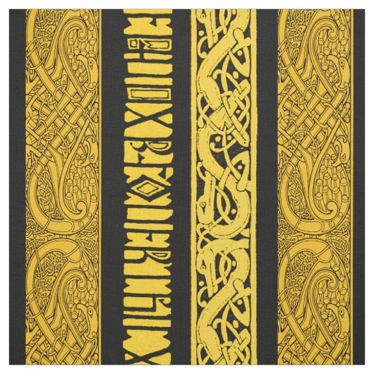 金ゴールドのケルト人のボーダー ファブリック (見本)
