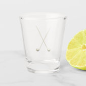 金ゴールドのゴルフクラブ ショットグラス (裏面)